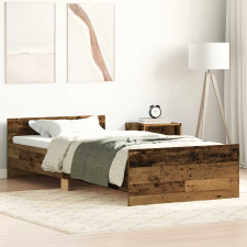 vidaXL antik fa szerelt fa ágykeret matrac nélkül 100x200 cm ágy és ágykellék