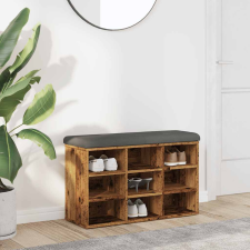 vidaXL antik fa szerelt fa cipőtároló pad 82x32x50 cm bútor