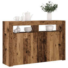 vidaXL antik fa szerelt fa tálalószekrény LED-ekkel 115,5x30x75 cm bútor