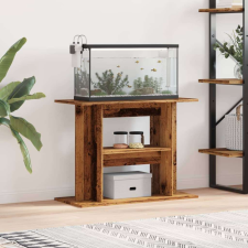 vidaXL antik fa színű szerelt fa akváriumállvány 85 x 35 x 60 cm halfelszerelések