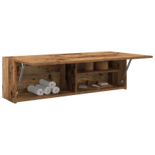 vidaXL antik fa színű szerelt fa fali fürdőszobaszekrény 100x25x30 cm fürdőszoba bútor