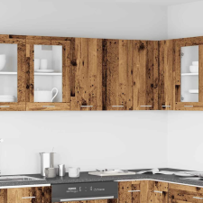 vidaXL antik fa színű szerelt fa konyhai fali szekrény 60x31x60 cm bútor