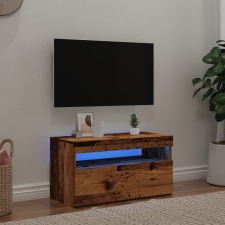 vidaXL antik fa színű szerelt fa TV-szekrény LED-ekkel 75x35x40 cm bútor