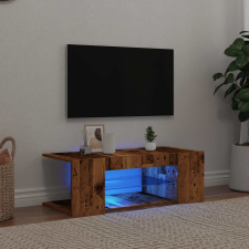 vidaXL antik fa színű szerelt fa TV-szekrény LED-ekkel 90x39x30 cm bútor