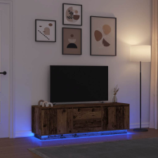 vidaXL antik fa színű TV-szekrény LED-lámpákkal 160,5x41x50 cm bútor