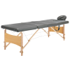 vidaXL antracit 4 zónás masszázsasztal favázzal 186 x 68 cm