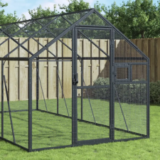 vidaXL antracit alumínium madárház 1,79 x 10 x 1,85 m madár kalitka