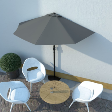vidaXL Antracit féloldalas erkély napernyő alumíniumrúddal 270x135 cm kerti bútor