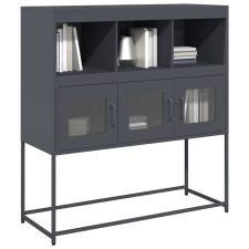 vidaXL antracit hidegen hengerelt acél tálalószekrény 100,5x39x107 cm bútor