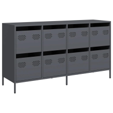 vidaXL antracit hidegen hengerelt acél tálalószekrény 135x39x73,5 cm (3307169) bútor