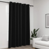 vidaXL Antracit vászonhatású sötétítőfüggöny fűzőkarikával 290x245 cm