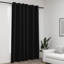 vidaXL Antracit vászonhatású sötétítőfüggöny fűzőkarikával 290x245 cm lakástextília