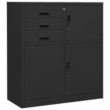 vidaXL antracitszürke acél irodai szekrény 90 x 40 x 102 cm üzletberendezés, dekoráció