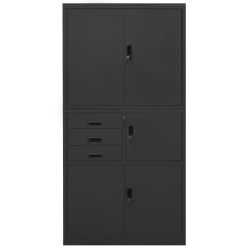 vidaXL antracitszürke acél irodai szekrény 90 x 40 x 180 cm (336416) bútor
