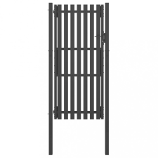 vidaXL antracitszürke acél kerítéskapu 1 x 2,5 m kerti bútor