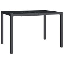 vidaXL antracitszürke acél kerti asztal 110 x 80 x 72 cm (362745) kerti bútor