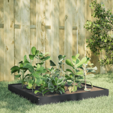 vidaXL antracitszürke acél kerti magaságyás 100 x 100 x 18,5 cm kerti tárolás