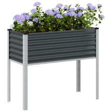 vidaXL antracitszürke acél kerti növénytartó 100 x 41 x 90 cm kerti tárolás