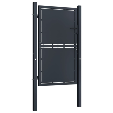 vidaXL antracitszürke acél kertkapu 100 x 125 cm kerti dekoráció