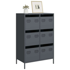 vidaXL antracitszürke acél magasszekrény 68 x 39 x 101,5 cm bútor