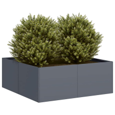 vidaXL antracitszürke acél növénytartó 80x80x30 cm kerti tárolás