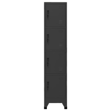 vidaXL antracitszürke acél zárható szekrény 38 x 45 x 180 cm (339787) bútor