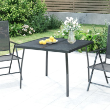 vidaXL antracitszürke acélhálós kerti asztal 100 x 100 x 72 cm kerti bútor