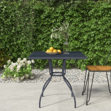 vidaXL antracitszürke acélhálós kerti asztal 80x80x72,5 cm kerti bútor
