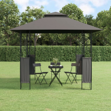 vidaXL antracitszürke acélpavilon tetővel 300 x 300 x 270 m kerti bútor