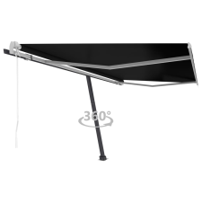 vidaXL antracitszürke automata póznás napellenző 400 x 300 cm kerti bútor