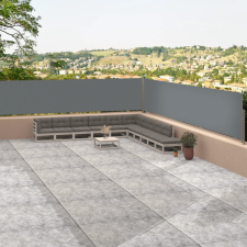 vidaXL antracitszürke behúzható oldalsó napellenző 117 x 1200 cm kerti bútor