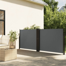 vidaXL antracitszürke behúzható oldalsó napellenző 120 x 600 cm kerti bútor