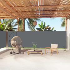 vidaXL antracitszürke behúzható oldalsó napellenző 180 x 1000 cm kerti bútor