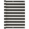 vidaXL Antracitszürke-fehér HDPE erkélynapellenző 120 x 500 cm
