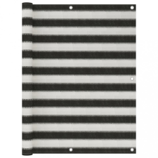 vidaXL Antracitszürke-fehér HDPE erkélynapellenző 120 x 500 cm kerti bútor
