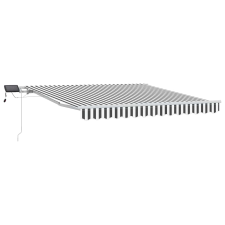 vidaXL antracitszürke-fehér LED-es kézi napellenző 300 x 250 cm (3215779) kerti bútor