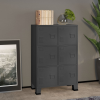 vidaXL antracitszürke fém ipari irattartó szekrény 75 x 40 x 115 cm