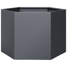 vidaXL antracitszürke hatszögű acél kerti növénytartó 69 x 60 x 45 cm (851124) kerti tárolás