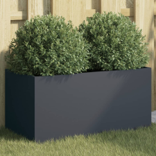 vidaXL antracitszürke hidegen hengerelt acél növénytartó 62x30x29 cm kerti tárolás