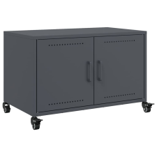 vidaXL antracitszürke hidegen hengerelt acél TV-szekrény 68x39x43,5 cm (846640) bútor