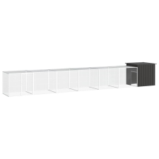 vidaXL antracitszürke horganyzott acél csirkeketrec 700x91x100 cm haszonállat felszerelés