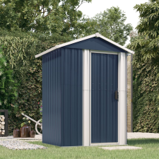 vidaXL antracitszürke horganyzott acél kerti fészer 126x97,5x177 cm kerti tárolás