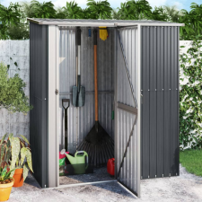 vidaXL antracitszürke horganyzott acél kerti fészer 180,5x97x209,5 cm kerti tárolás