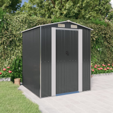 vidaXL antracitszürke horganyzott acél kerti fészer 192 x 191 x 223 cm kerti tárolás