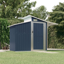 vidaXL antracitszürke horganyzott acél kerti fészer 270x130x208,5 cm kerti tárolás
