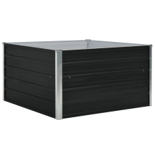 vidaXL antracitszürke horganyzott acél kerti magaságyás 100x100x45 cm (47024) kerti tárolás