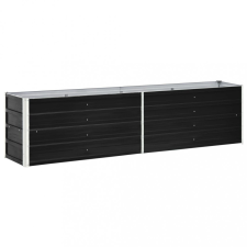 vidaXL Antracitszürke horganyzott acél kerti magaságyás 240x40x45 cm kerti tárolás