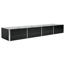 vidaXL antracitszürke horganyzott acél kerti magaságyás 320x80x45 cm (45729) kerti tárolás