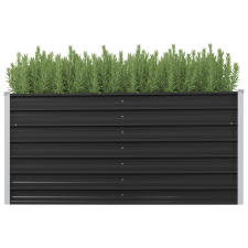 vidaXL antracitszürke horganyzott acél kerti virágtartó 160x40x77 cm kerti dekoráció