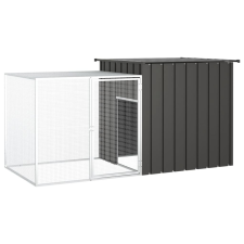 vidaXL antracitszürke horganyzott acél nyúlketrec 200 x 91 x 100 cm ketrec, szállítóbox rágcsálóknak